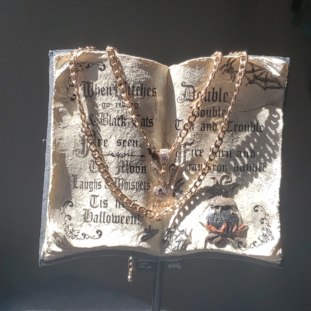 Gold Playboy Bunny layered necklace